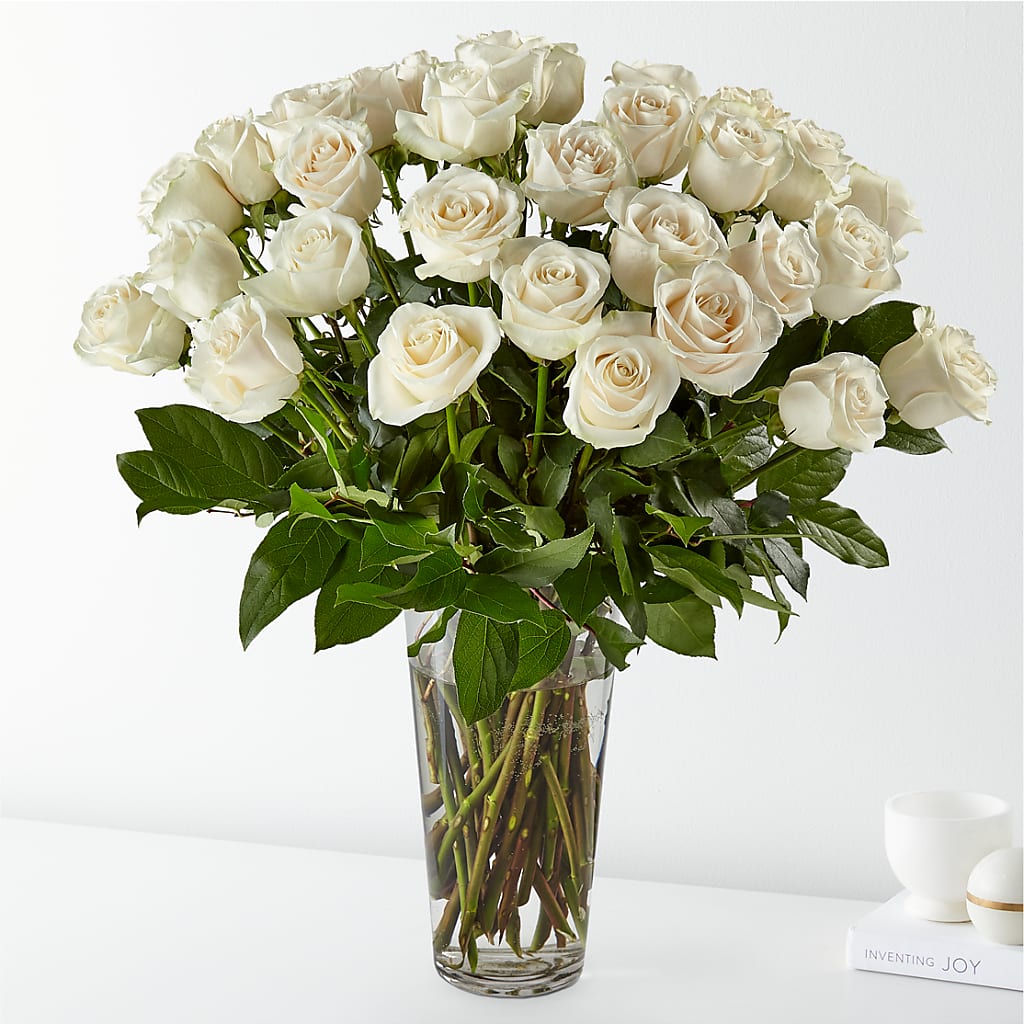 Long Stem White Rose Bouquet – King Soopers, Denver CO