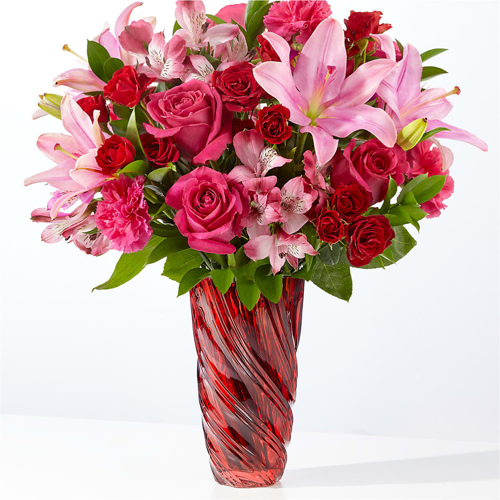 In Love Bouquet with Luxe Swirl Vase – King Soopers, Denver CO