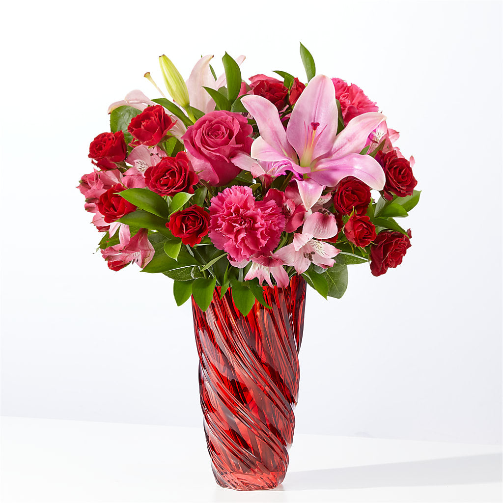 In Love Bouquet with Luxe Swirl Vase – King Soopers, Denver CO