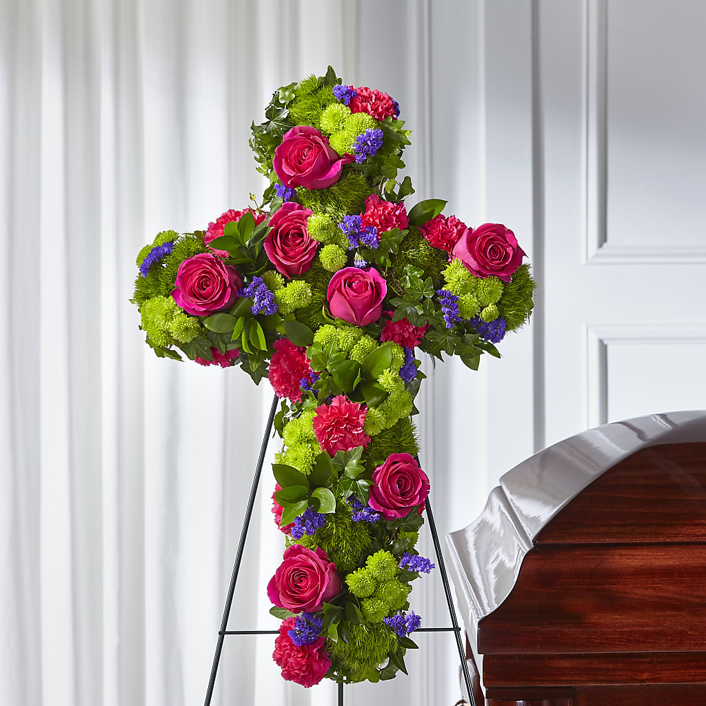 Tribute Rose Floral Cross – King Soopers, Denver CO