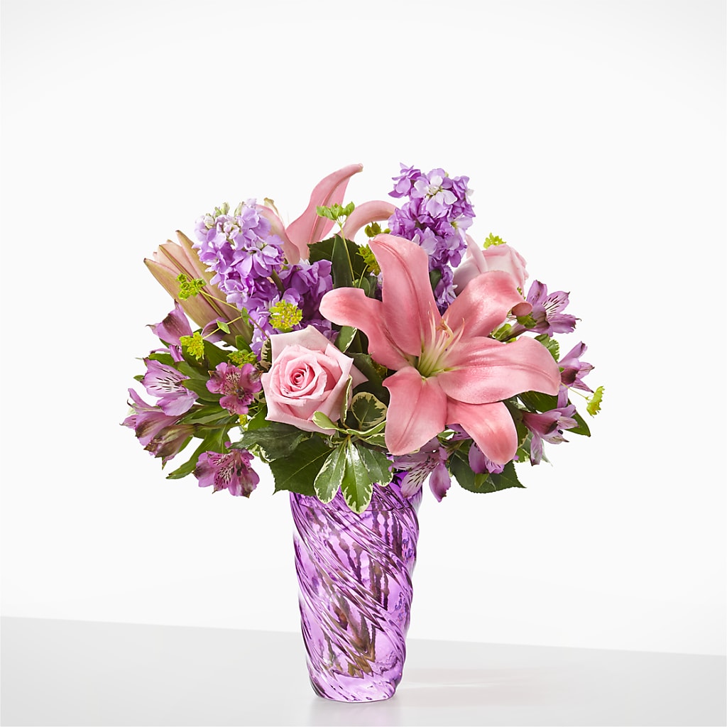 Precious Petals Bouquet with Luxe Swirl Vase – King Soopers, Denver CO