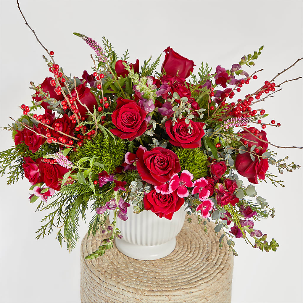 Big Red Bow Bouquet –  King Soopers, Denver CO