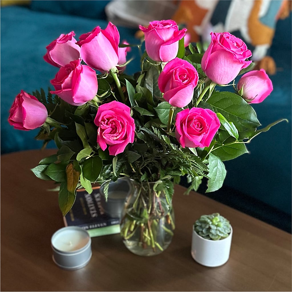 Long Stem Pink Rose Bouquet –  King Soopers, Denver CO