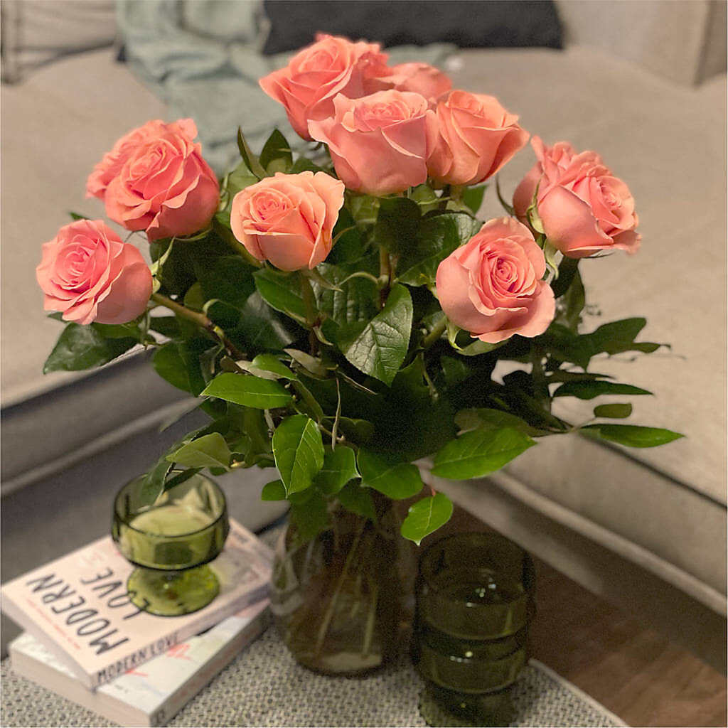 Long Stem Pink Rose Bouquet –  King Soopers, Denver CO
