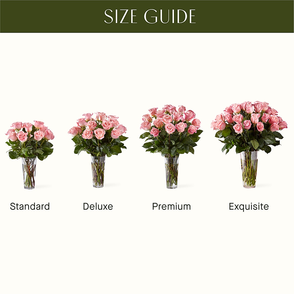 Long Stem Pink Rose Bouquet –  King Soopers, Denver CO