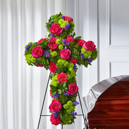 Tribute Rose Floral Cross –  King Soopers, Denver CO