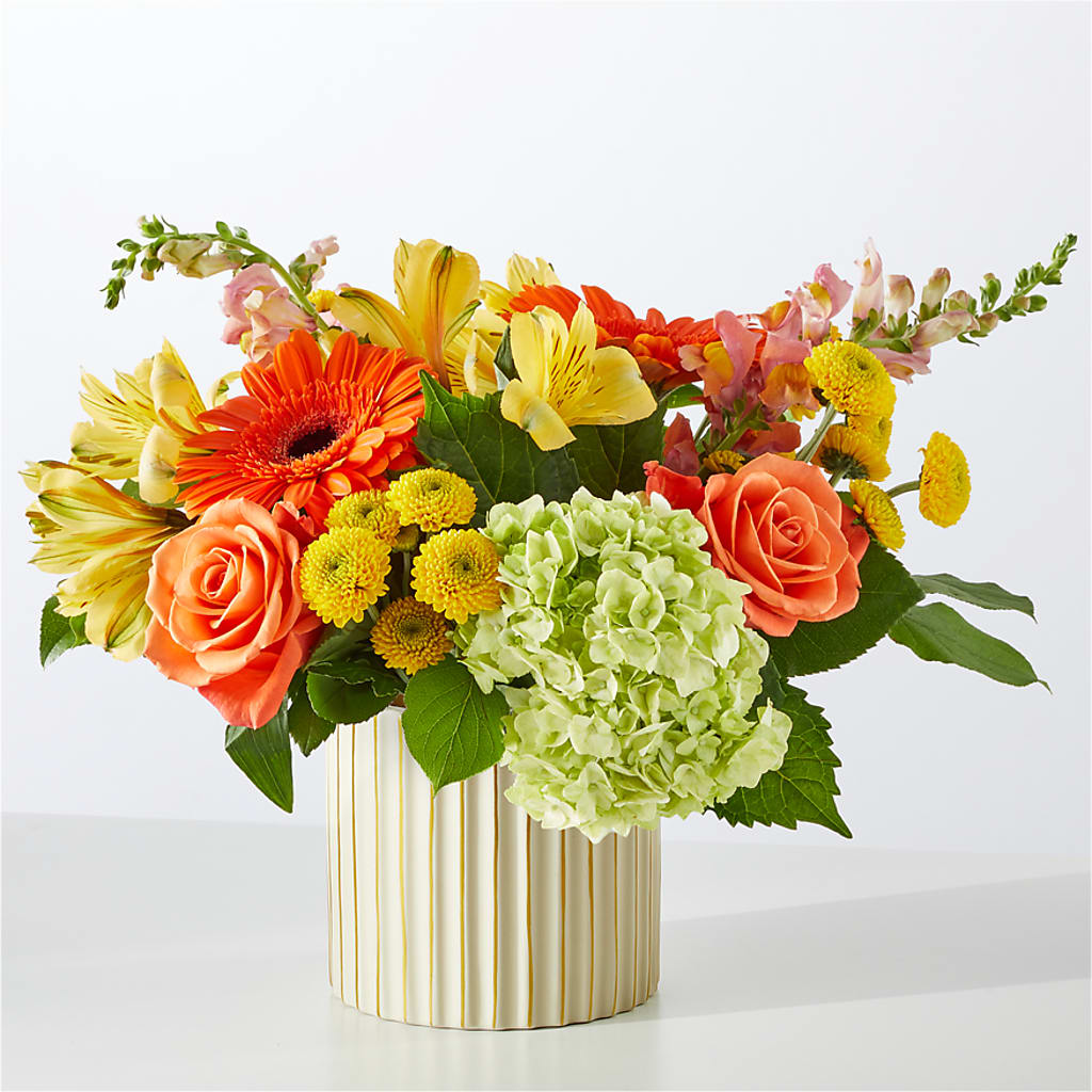 Autumn Sunshine Bouquet with Ivory Vase –  King Soopers, Denver CO