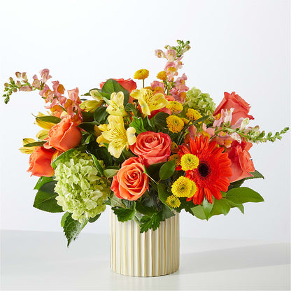 Autumn Sunshine Bouquet with Ivory Vase –  King Soopers, Denver CO