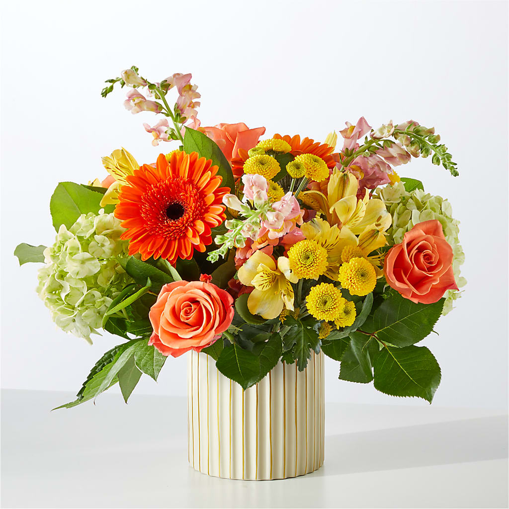 Autumn Sunshine Bouquet with Ivory Vase –  King Soopers, Denver CO