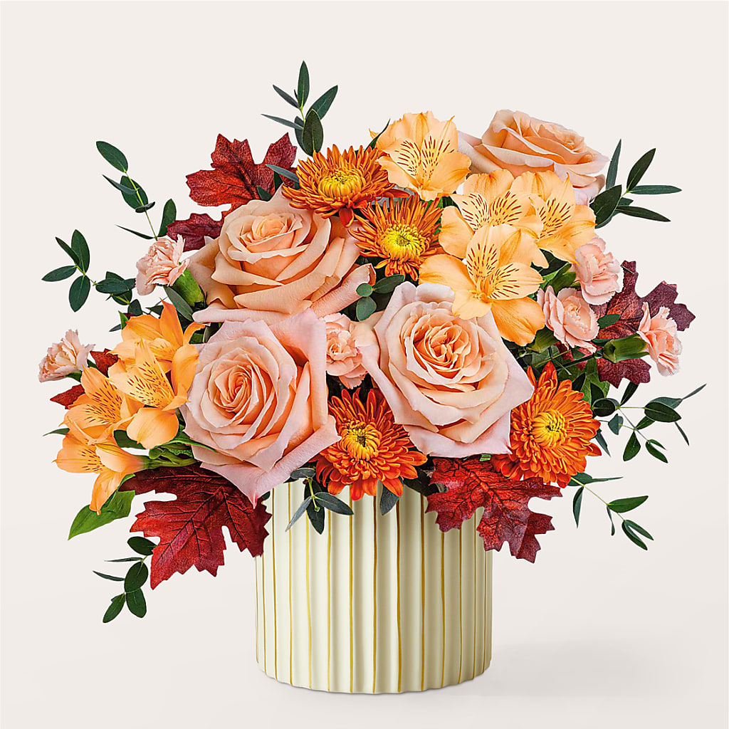 Spiced Latte Bouquet with Ivory Vase –  King Soopers, Denver CO