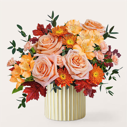 Spiced Latte Bouquet with Ivory Vase –  King Soopers, Denver CO