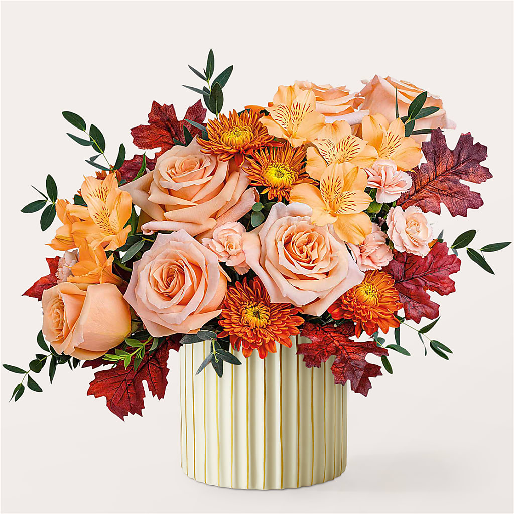 Spiced Latte Bouquet with Ivory Vase –  King Soopers, Denver CO