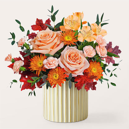 Spiced Latte Bouquet with Ivory Vase –  King Soopers, Denver CO