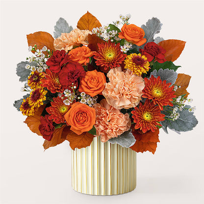 Merlot Bouquet with Ivory Vase –  King Soopers, Denver CO