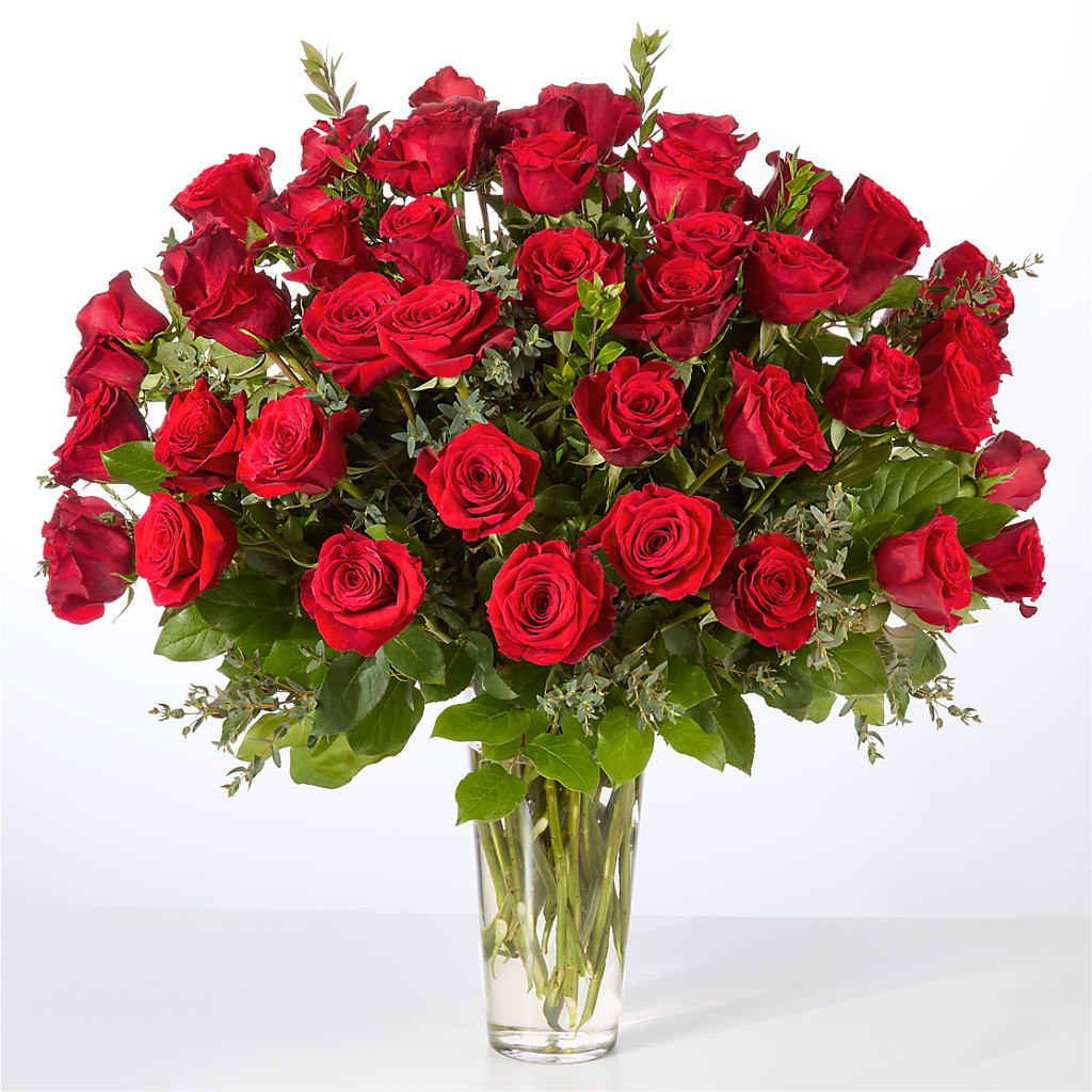 Forever Yours Fifty Stem Red Rose Bouquet –  King Soopers, Denver CO